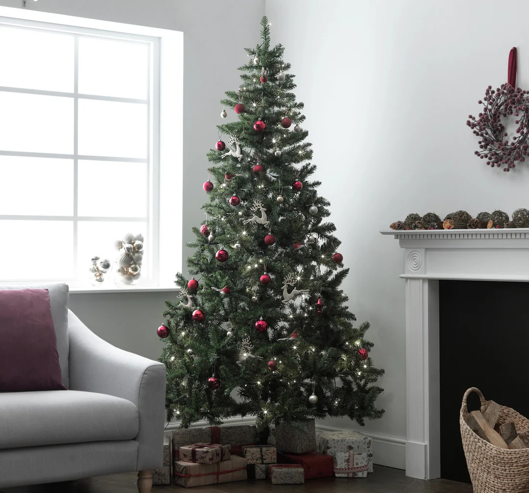 Habitat 7ft Pre Lit Green Nordland Artificial Christmas Tree Barnardo s Online Charity Shop